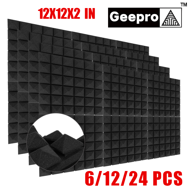 Bakeey-12x12x2in-6-pcs-Sound-absorbing-Cotton-Foam-Soundproof-Cotton-Shed-Wall-Muffler-Sponge-1809066-2