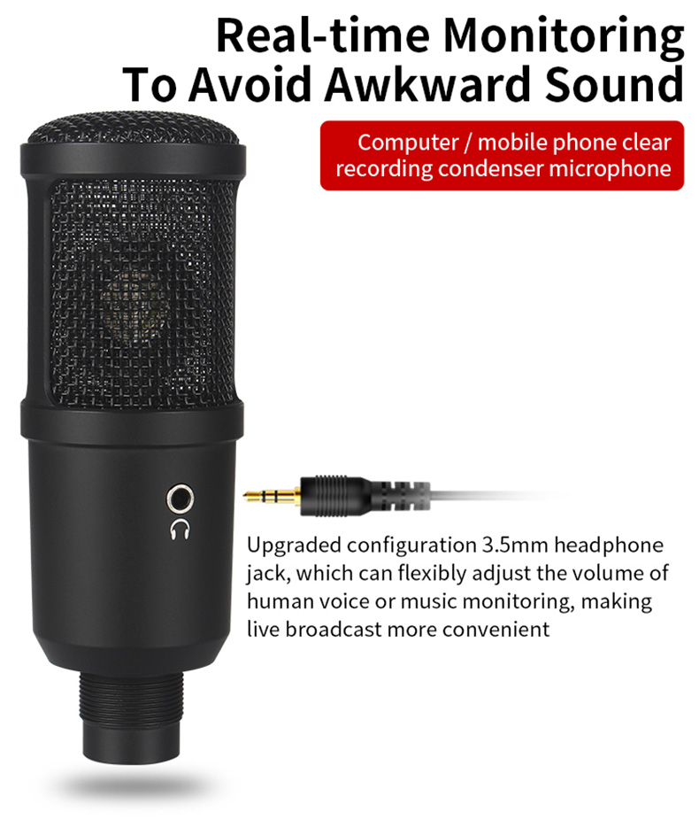 Bakeey-BM-66-Professional-Condenser-Microphone-Recording-USB-Microphone-with-Tripod-for-Computer-Stu-1902123-10