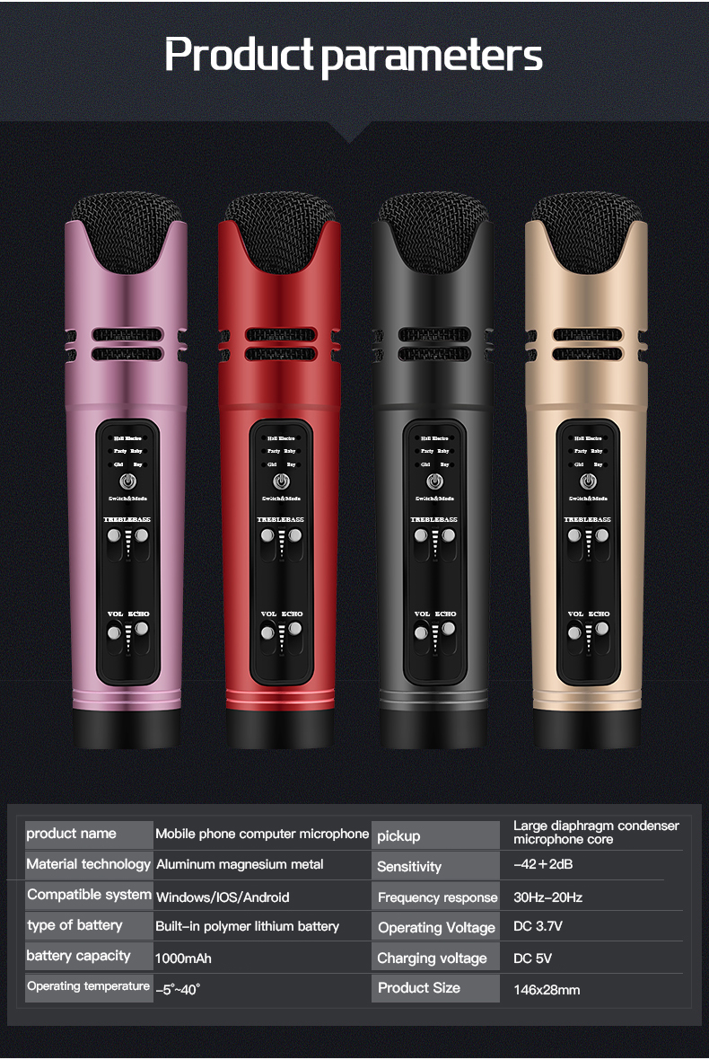 Bakeey-C16-DSP-Metal-Handheld-Wireless-Recording-Karaoke-Microphone-Support-6-Voice-Voice-Changing-B-1828008-12