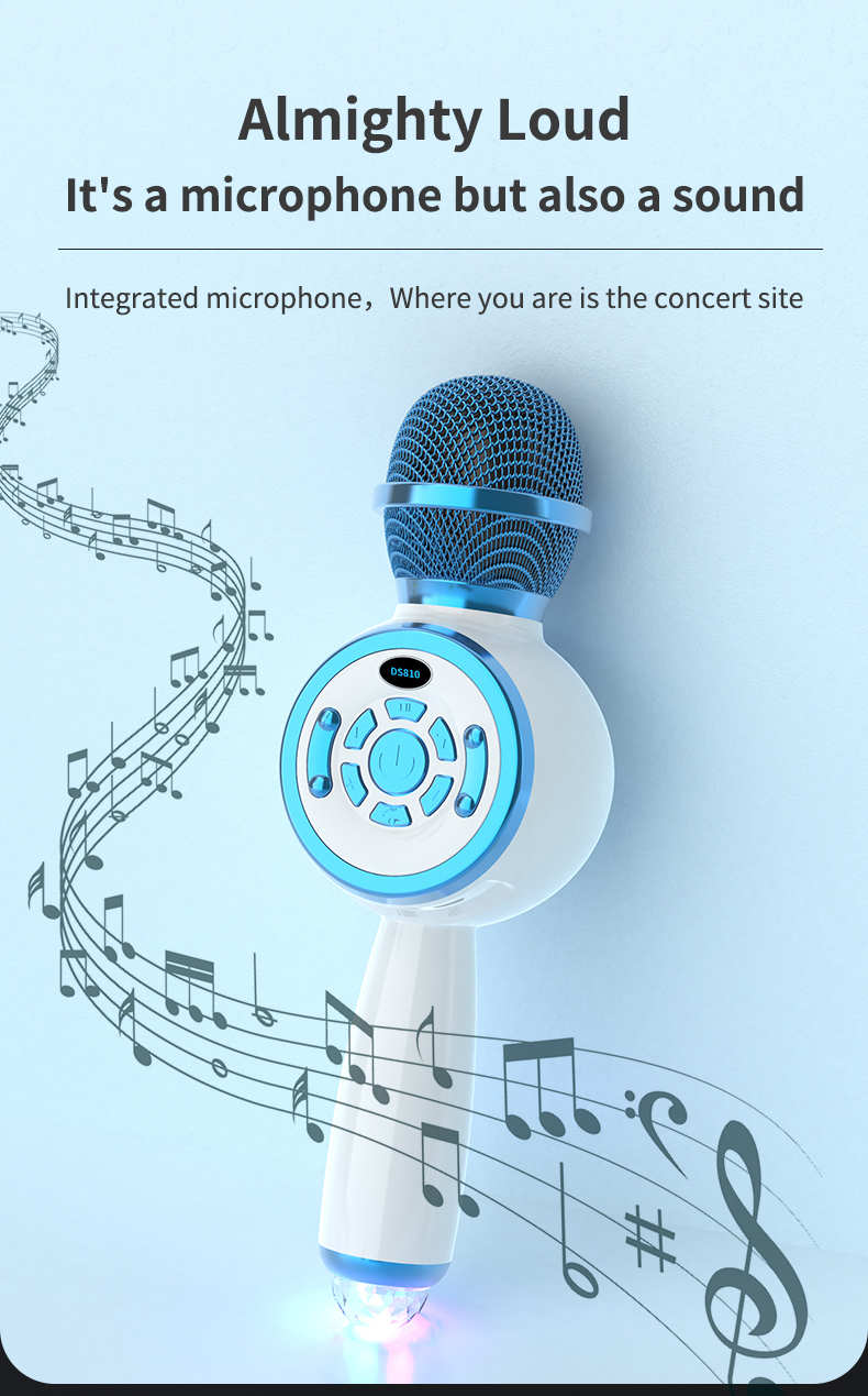 Bakeey-DS810-bluetooth-Microphone-LED-Light-Handheld-Wireless-Karaoke-Portable-Microphone-Support-TF-1908534-4