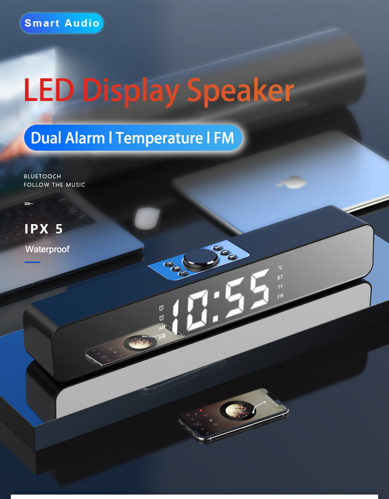 Bakeey-G2-Alarm-Clock-bluetooth-Speaker-With-LED-Digital-Display-Wired-Wireless-Home-Theater-Surroun-1830211-1