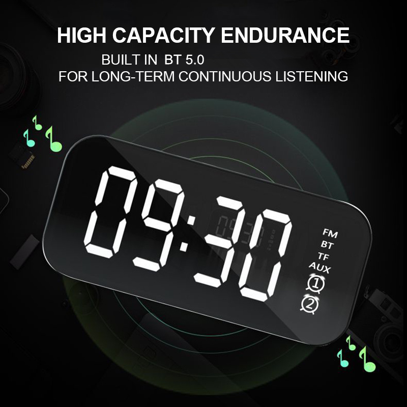 Bakeey-H21-Wireless-bluetooth-Speaker-Mini-LED-Double-Alarm-Clock-FM-Radio-TF-Card-AUX-Soundbar-Subw-1864471-3