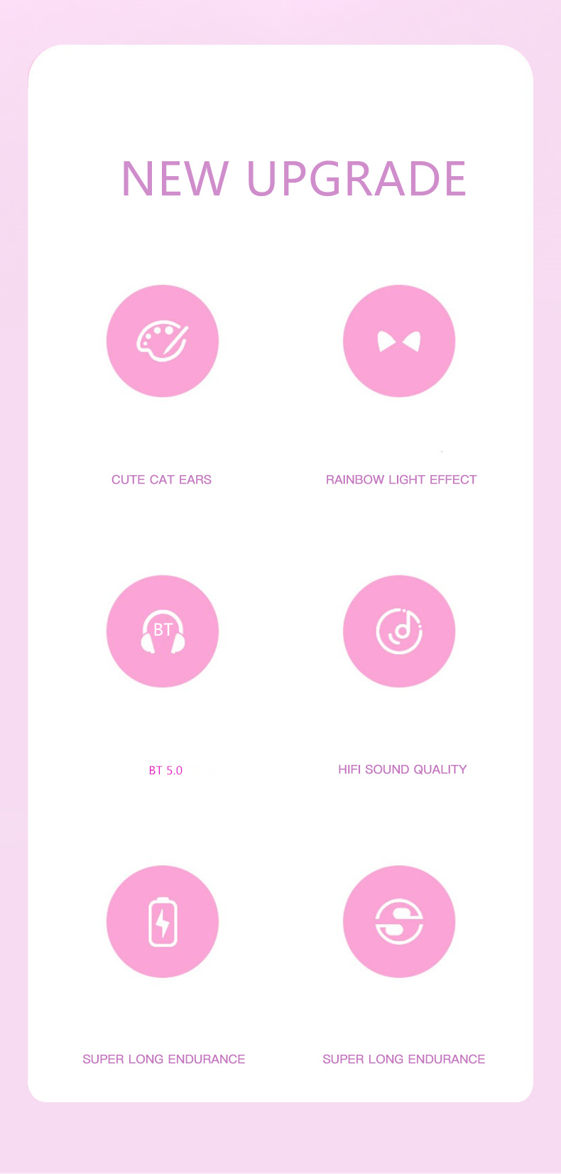 Bakeey-L450-Cute-Cat-Ear-bluetooth--Headset-Foldable-HiFi-Music-Headphone-Supports-TF-Card-FM-with-M-1874364-2