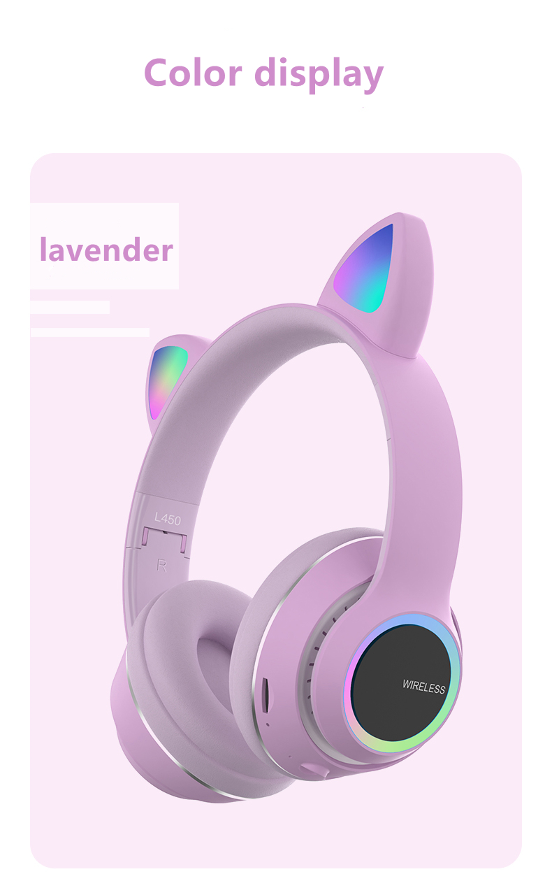 Bakeey-L450-Cute-Cat-Ear-bluetooth--Headset-Foldable-HiFi-Music-Headphone-Supports-TF-Card-FM-with-M-1874364-13