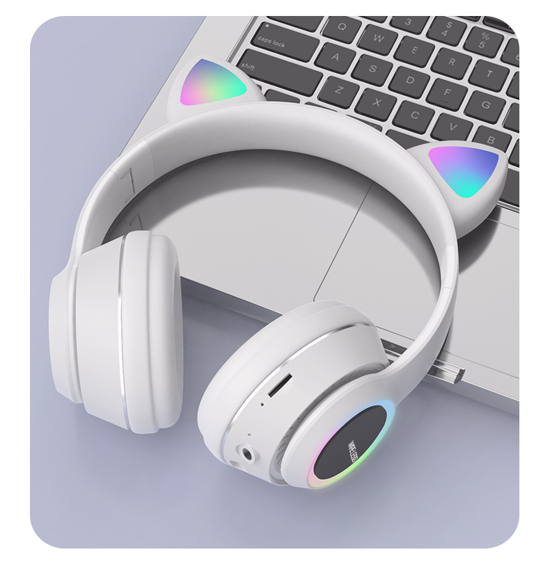 Bakeey-L450-Cute-Cat-Ear-bluetooth--Headset-Foldable-HiFi-Music-Headphone-Supports-TF-Card-FM-with-M-1874364-14