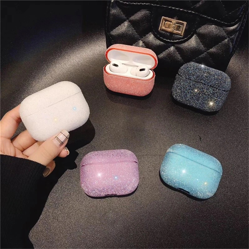 Bakeey-Luxury-3D-Cute-Matte-Particles-Glitter-Bling-Sequins-Diamond-Shockproof-Anti-drop-Earphone-St-1609229-1