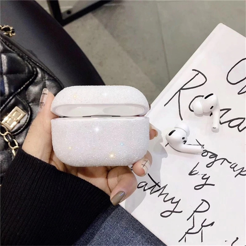 Bakeey-Luxury-3D-Cute-Matte-Particles-Glitter-Bling-Sequins-Diamond-Shockproof-Anti-drop-Earphone-St-1609229-5