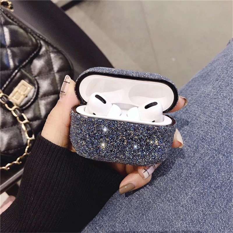 Bakeey-Luxury-3D-Cute-Matte-Particles-Glitter-Bling-Sequins-Diamond-Shockproof-Anti-drop-Earphone-St-1609229-6