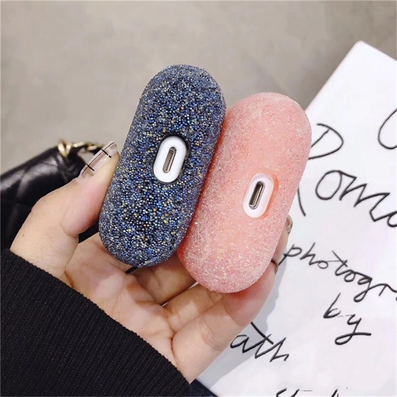 Bakeey-Luxury-3D-Cute-Matte-Particles-Glitter-Bling-Sequins-Diamond-Shockproof-Anti-drop-Earphone-St-1609229-8