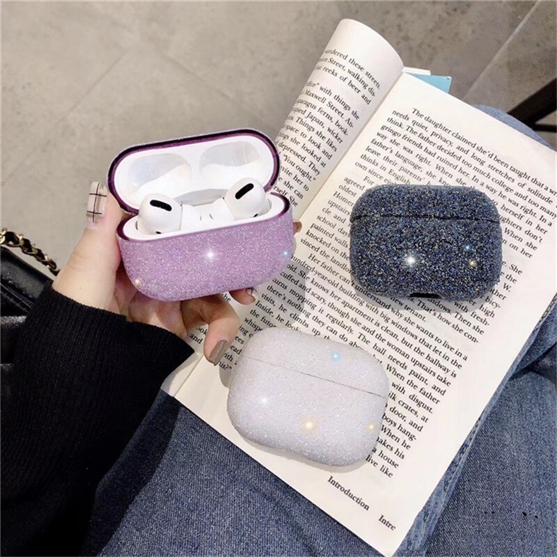Bakeey-Luxury-3D-Cute-Matte-Particles-Glitter-Bling-Sequins-Diamond-Shockproof-Anti-drop-Earphone-St-1609229-9
