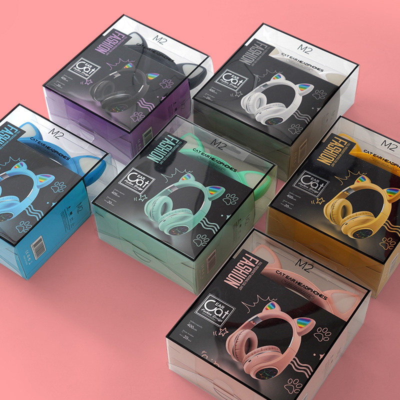 Bakeey-M2-Cut-Cat-Ear-Headphones-Wireless-bluetooth-50-HIFI-TF-Card-AUX-In-Luminous-Foldable-Head-Mo-1808623-9