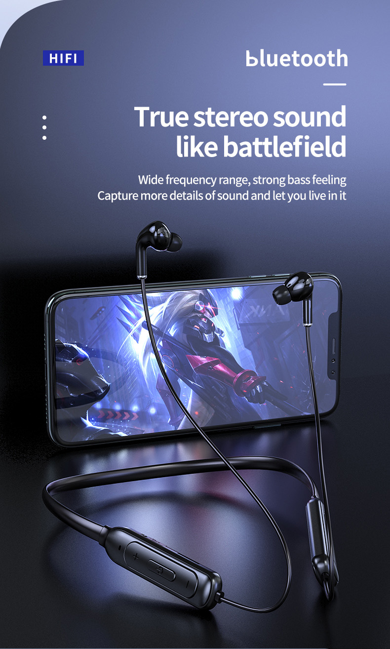 Bakeey-M60-bluetooth-51-Earphone-HIFI-Stereo-Bass-Noise-Reduction-Headphones-TF-Card-Sweatproof-Neck-1800541-6
