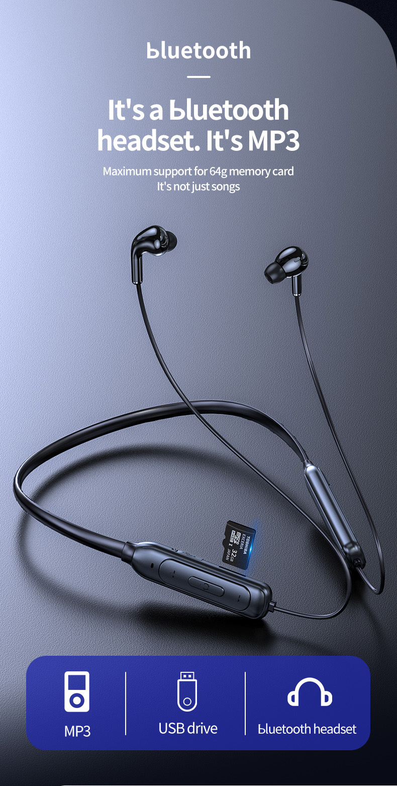 Bakeey-M60-bluetooth-51-Earphone-HIFI-Stereo-Bass-Noise-Reduction-Headphones-TF-Card-Sweatproof-Neck-1800541-9