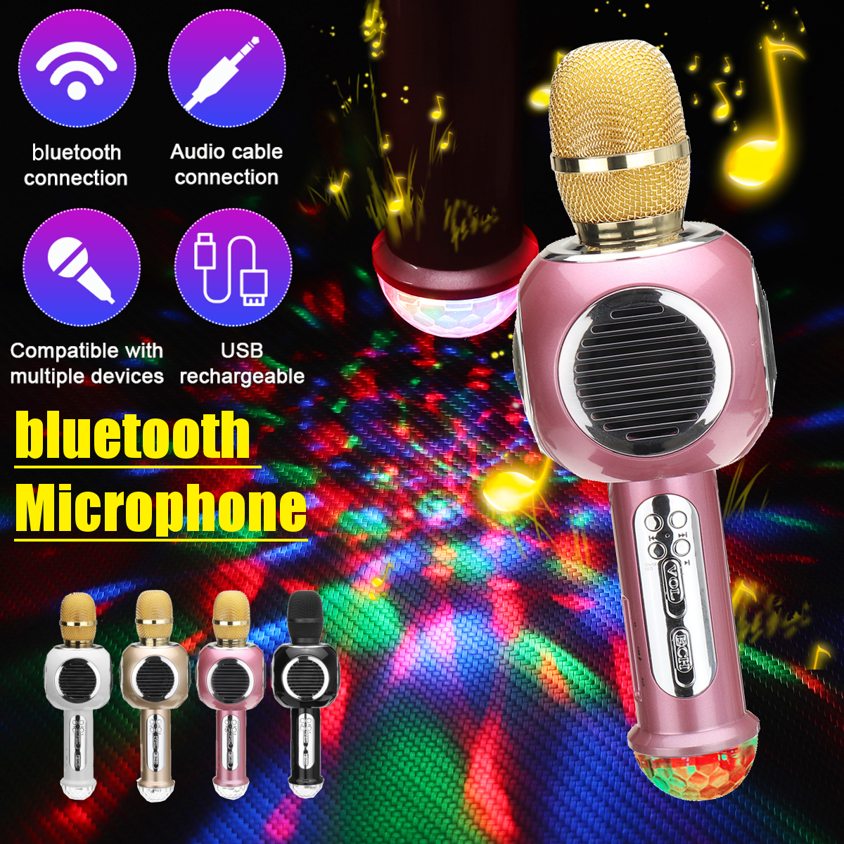 Bakeey-M8-Wireless-Microphone-213W-HIFI-Stereo-bluetooth-Speaker-2600mAh-Luminous-Handheld-KTV-Mic-R-1821357-1