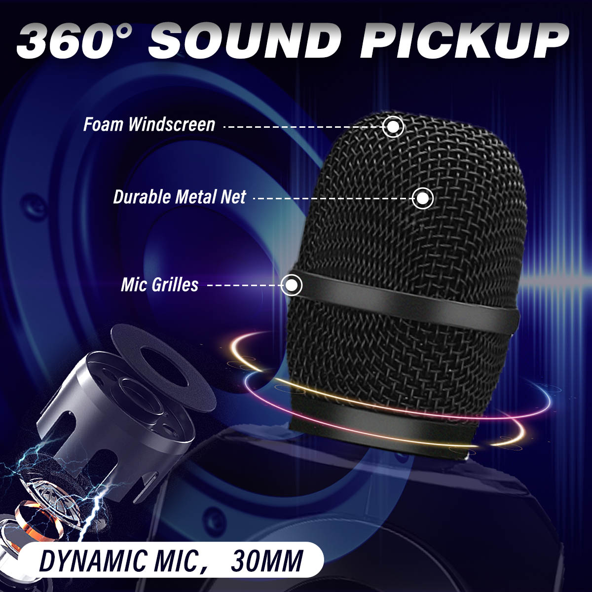 Bakeey-M8-Wireless-Microphone-213W-HIFI-Stereo-bluetooth-Speaker-2600mAh-Luminous-Handheld-KTV-Mic-R-1821357-2