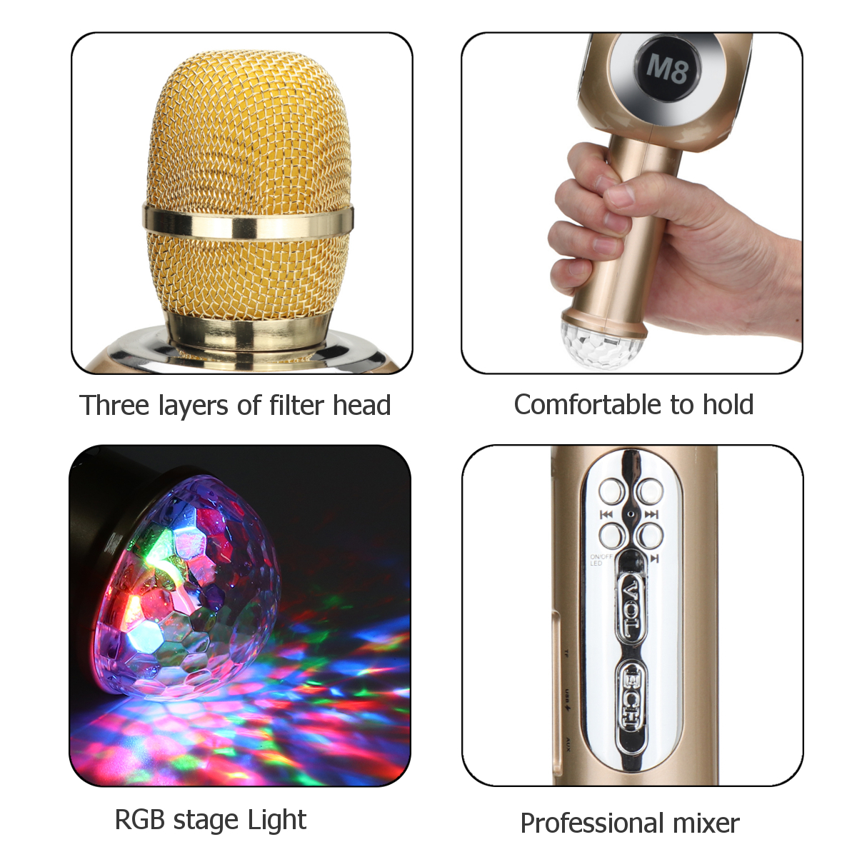 Bakeey-M8-Wireless-Microphone-213W-HIFI-Stereo-bluetooth-Speaker-2600mAh-Luminous-Handheld-KTV-Mic-R-1821357-11