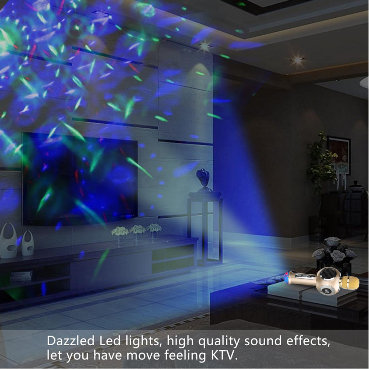 Bakeey-M8-Wireless-Microphone-213W-HIFI-Stereo-bluetooth-Speaker-2600mAh-Luminous-Handheld-KTV-Mic-R-1821357-9