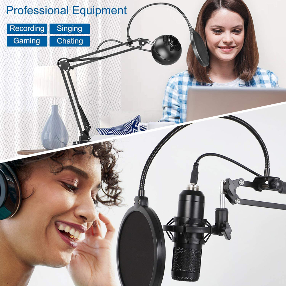 Bakeey-NB-35-Microphone-Suspension-Arm-Stand-Clip-Holder-Adjustable-Metal-Boom-Scissor-Arm-Stand-1801100-1