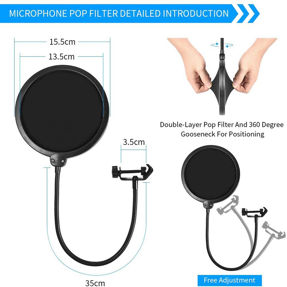 Bakeey-NB-35-Microphone-Suspension-Arm-Stand-Clip-Holder-Adjustable-Metal-Boom-Scissor-Arm-Stand-1801100-4