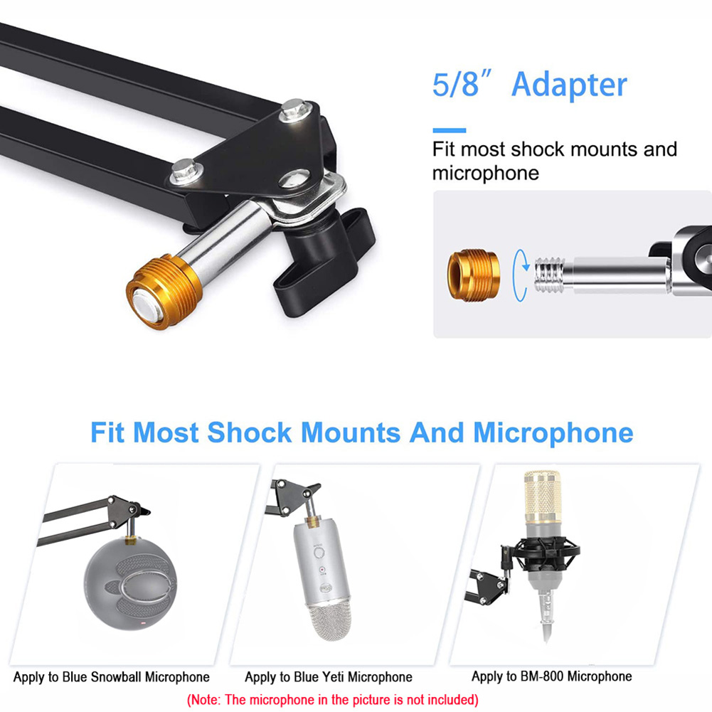 Bakeey-NB-35-Microphone-Suspension-Arm-Stand-Clip-Holder-Adjustable-Metal-Boom-Scissor-Arm-Stand-1801100-7