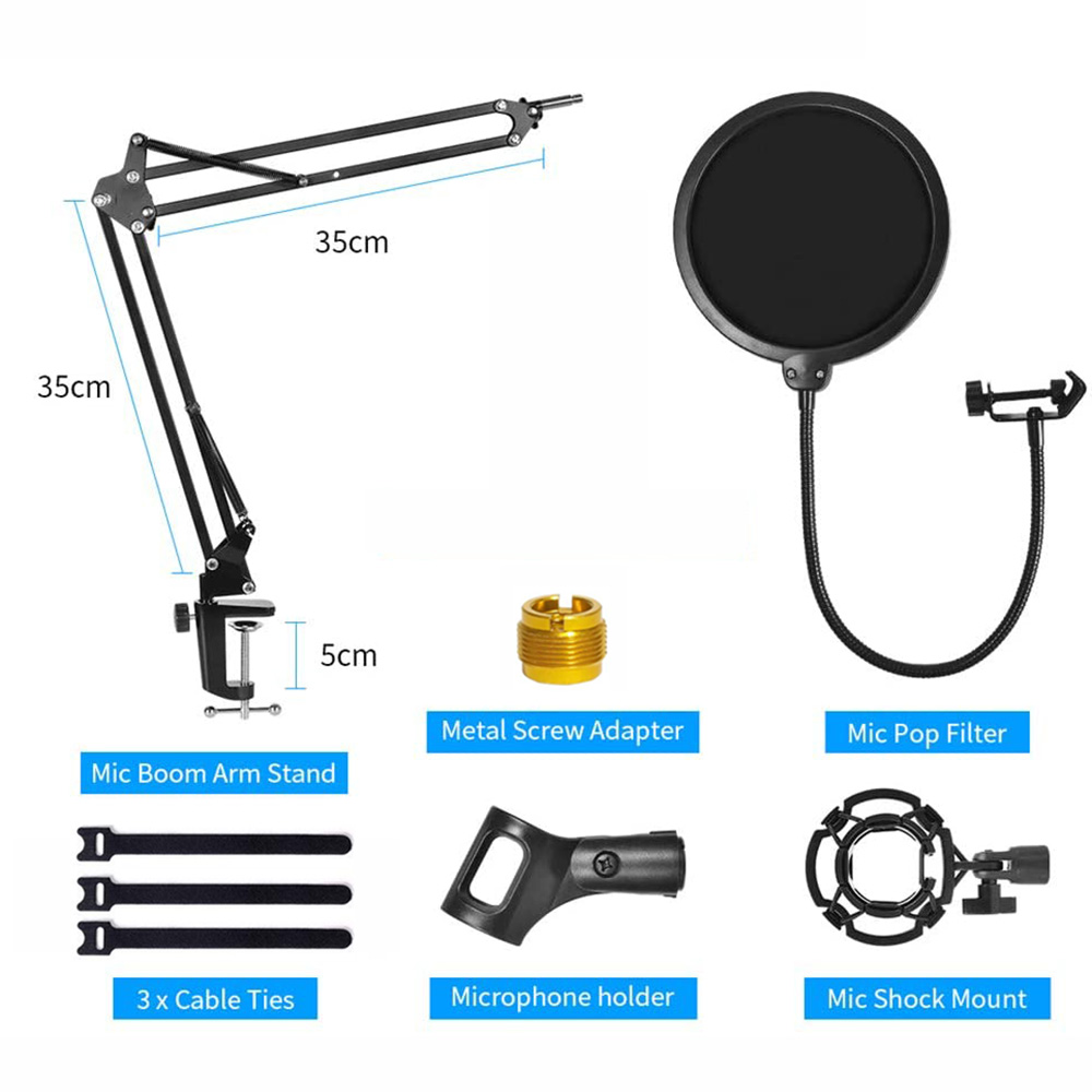 Bakeey-NB-35-Microphone-Suspension-Arm-Stand-Clip-Holder-Adjustable-Metal-Boom-Scissor-Arm-Stand-1801100-10