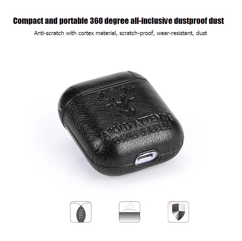 Bakeey-Portable-PU-Leather-Earphone-Protective-Case-With-Hook-For-Apple-AirPods-1-2-1555825-2