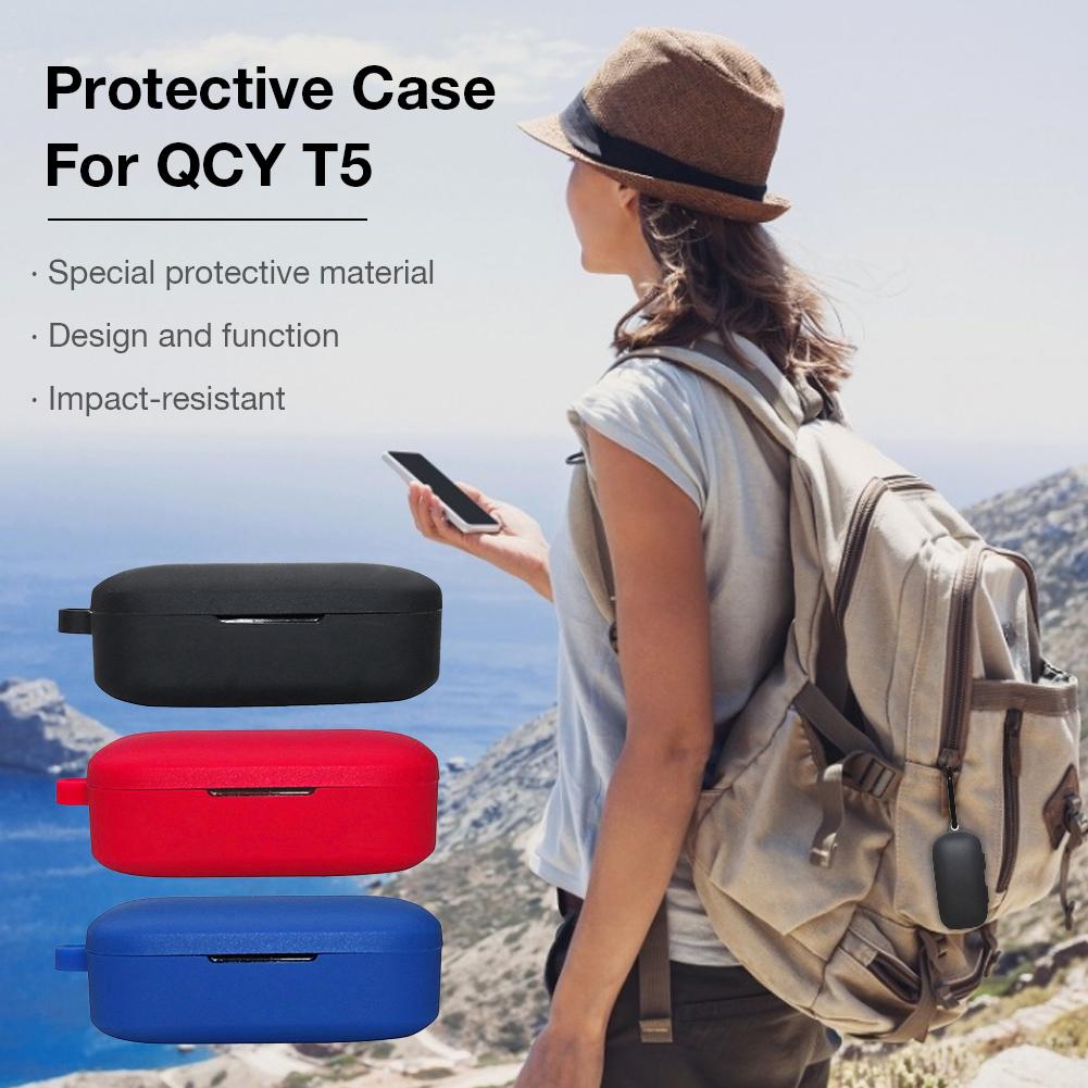 Bakeey-Portable-Shockproof-Dirtyproof-Silicone-Wireless-bluetooth-Earphone-Storage-Case-with-Keychai-1615772-3