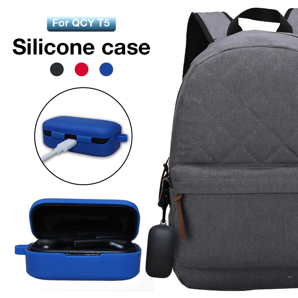 Bakeey-Portable-Shockproof-Dirtyproof-Silicone-Wireless-bluetooth-Earphone-Storage-Case-with-Keychai-1615772-4