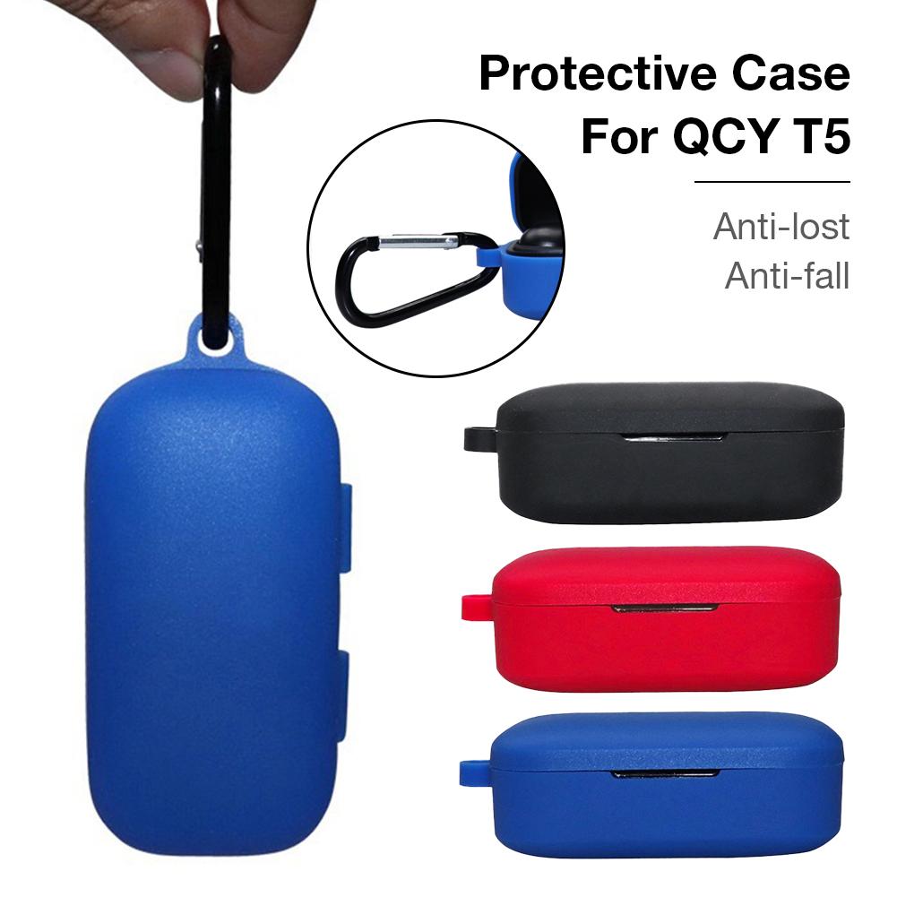 Bakeey-Portable-Shockproof-Dirtyproof-Silicone-Wireless-bluetooth-Earphone-Storage-Case-with-Keychai-1615772-5