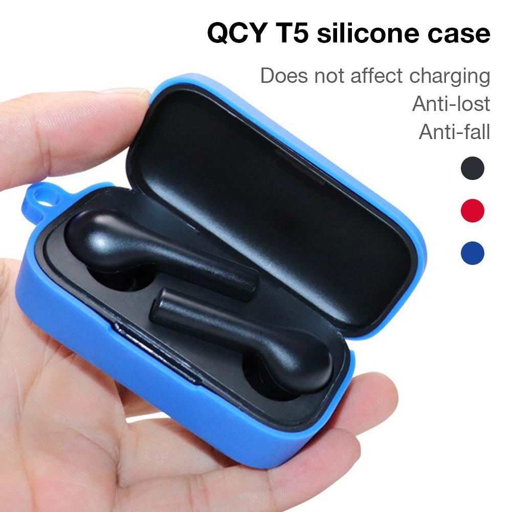 Bakeey-Portable-Shockproof-Dirtyproof-Silicone-Wireless-bluetooth-Earphone-Storage-Case-with-Keychai-1615772-6