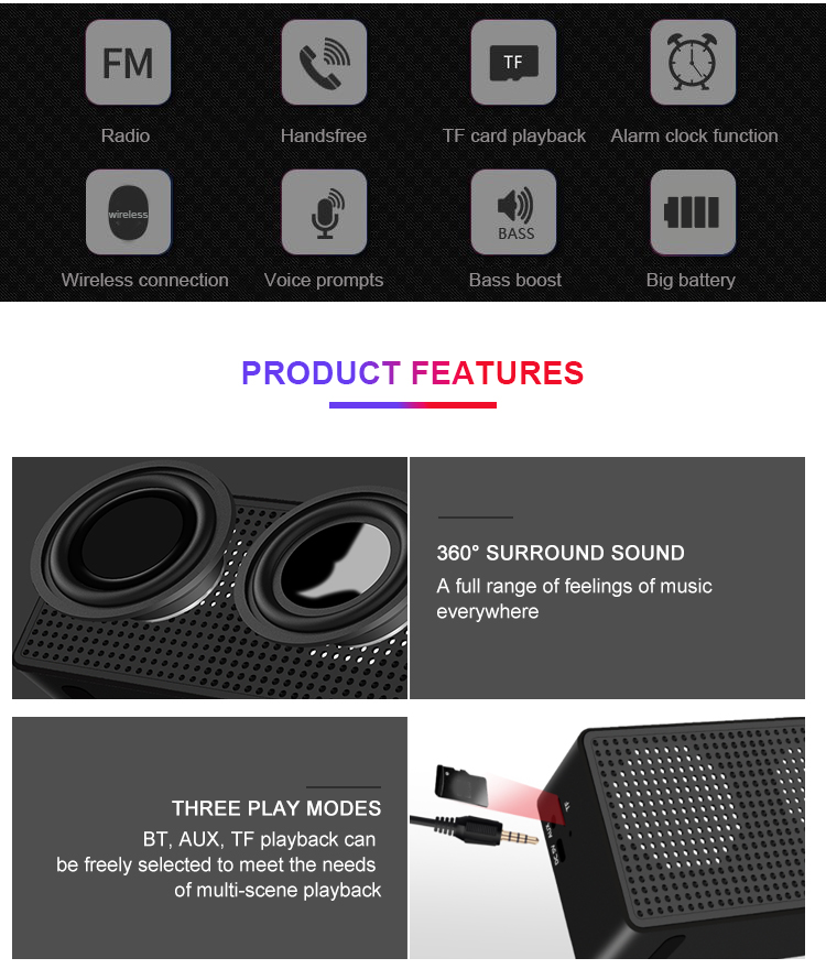 Bakeey-Q31-bluetooth-Speaker-Alarm-Clock-Mirror-LED-Digital-FM-Radio-TF-AUX-Desktop-Wireless-Speaker-1877005-2