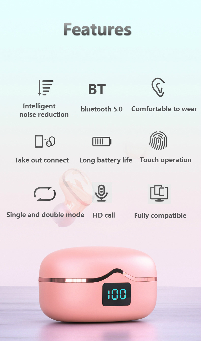 Bakeey-T30-Mini-bluetooth-Earphones-TWS-Wireless-Headphones-In-ear-Touch-Control-Wireless-Earbuds-No-1838371-2