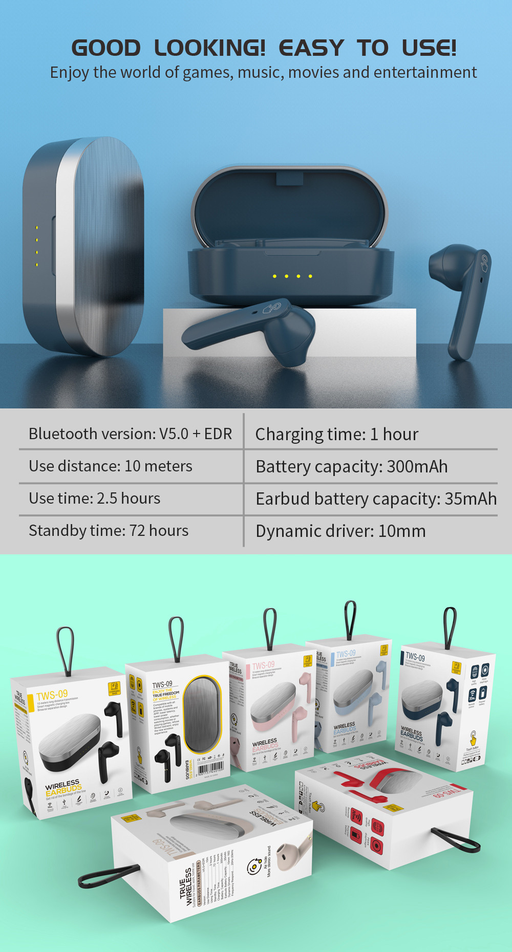 Bakeey-TWS-09-Touch-Control-bluetooth-50-Earbuds-TWS-Wireless-Stereo-Binaural-Call-In-ear-Earphone-H-1669610-12