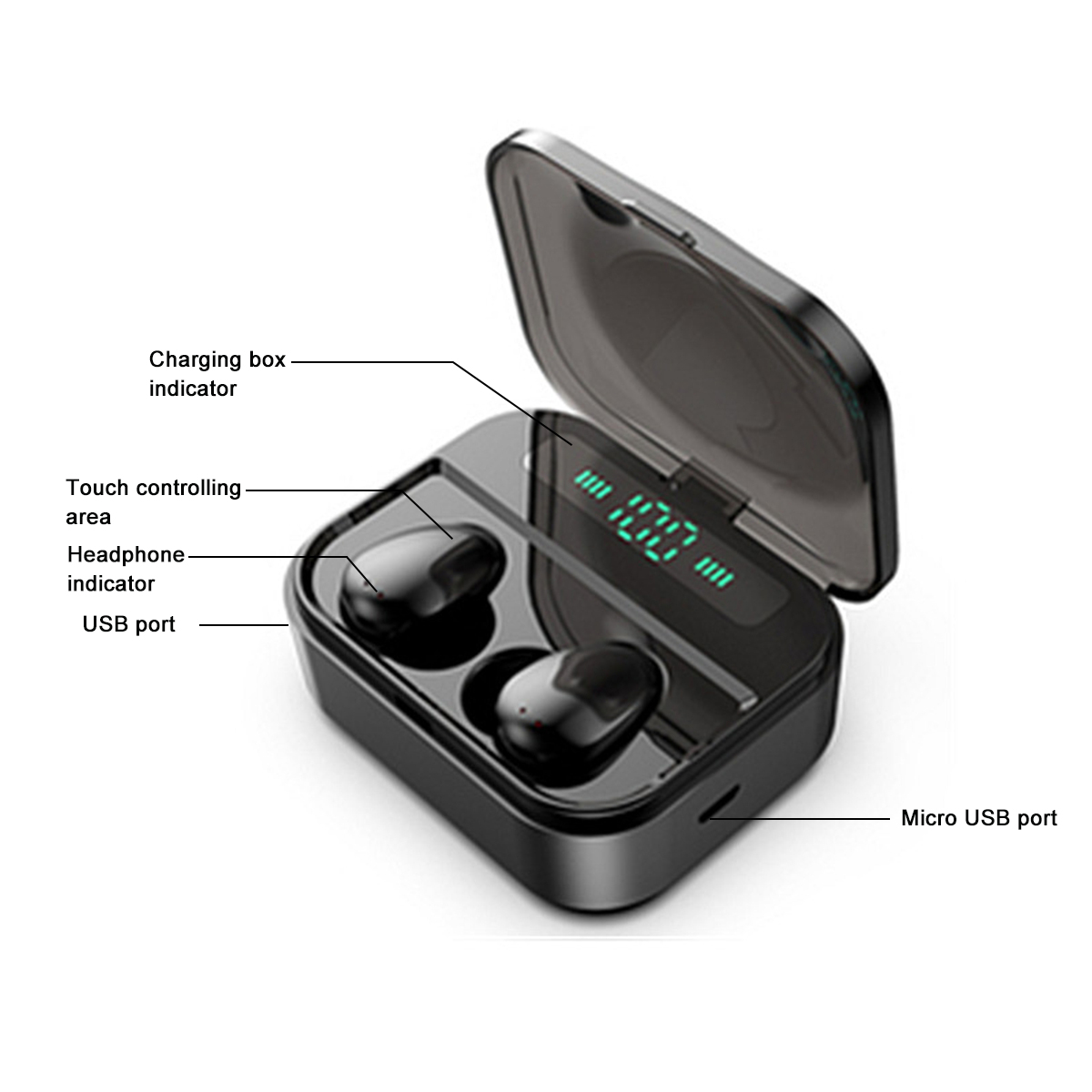 Bakeey-TWS-Wireless-bluetooth-50-Earphone-LED-Display-3600mAh-Charging-Power-Sports-HIFI-Waterproof--1630950-9