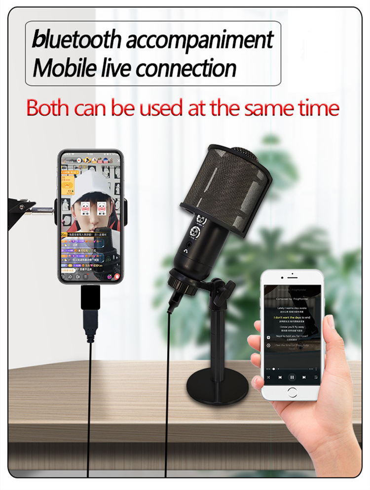 Bakeey-U730-Professional-USB-Microphone-With-bluetooth-Function-Audio-Condenser-for-Live-Streaming-C-1833586-2