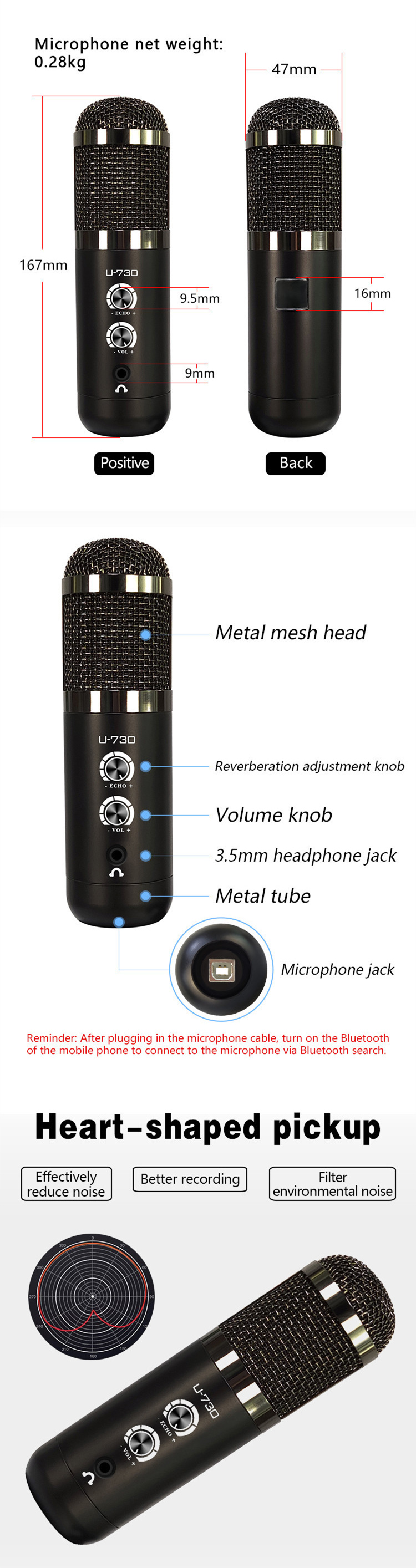Bakeey-U730-Professional-USB-Microphone-With-bluetooth-Function-Audio-Condenser-for-Live-Streaming-C-1833586-3