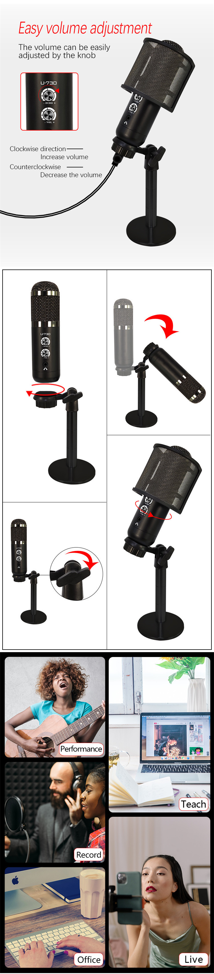 Bakeey-U730-Professional-USB-Microphone-With-bluetooth-Function-Audio-Condenser-for-Live-Streaming-C-1833586-4