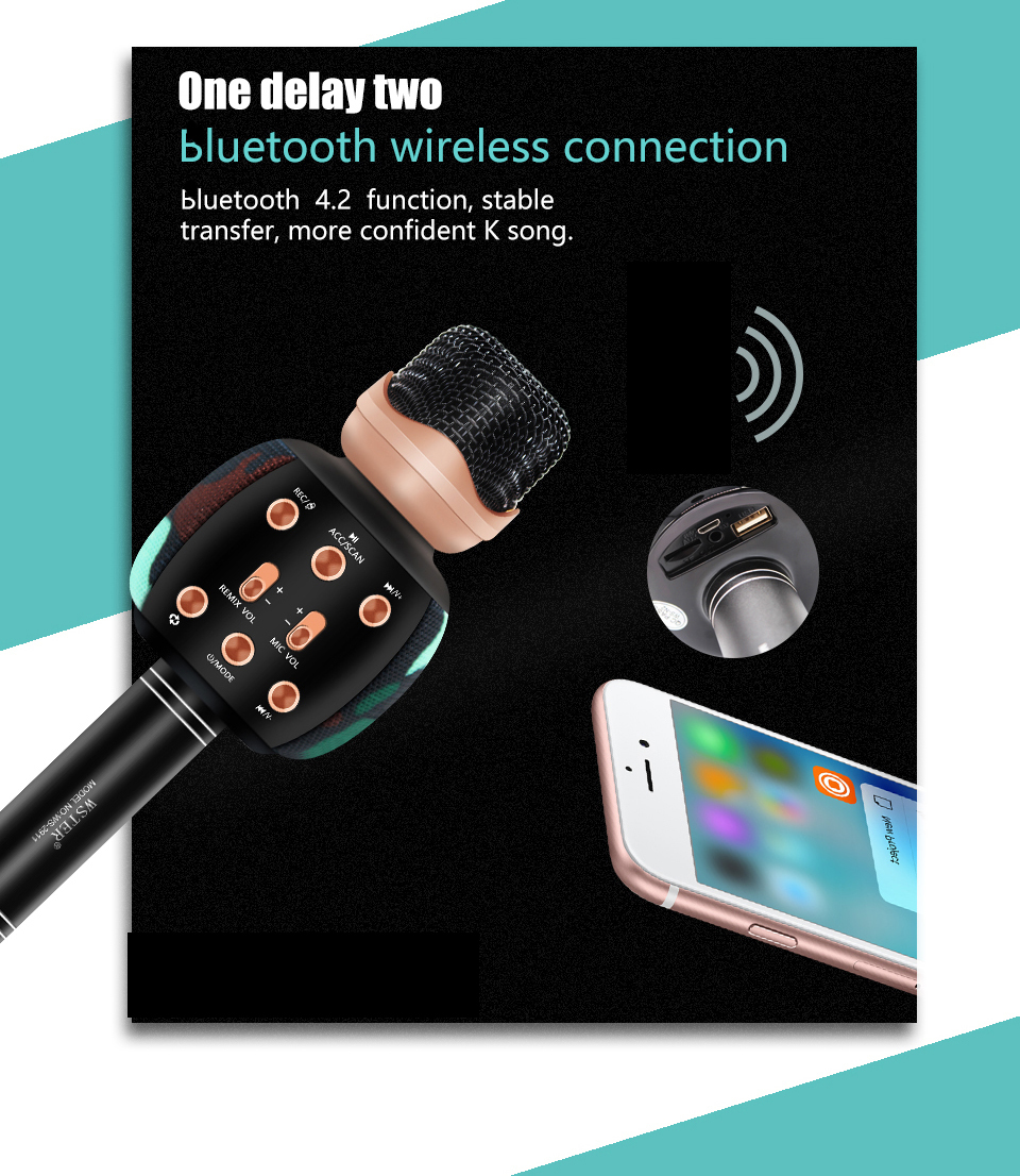 Bakeey-WS-2911-bluetooth-Microphone-Speaker--FM-Radio-TF-Card-HD-Soundbar-Mic-1200mAh-Protable-Wirel-1786990-2