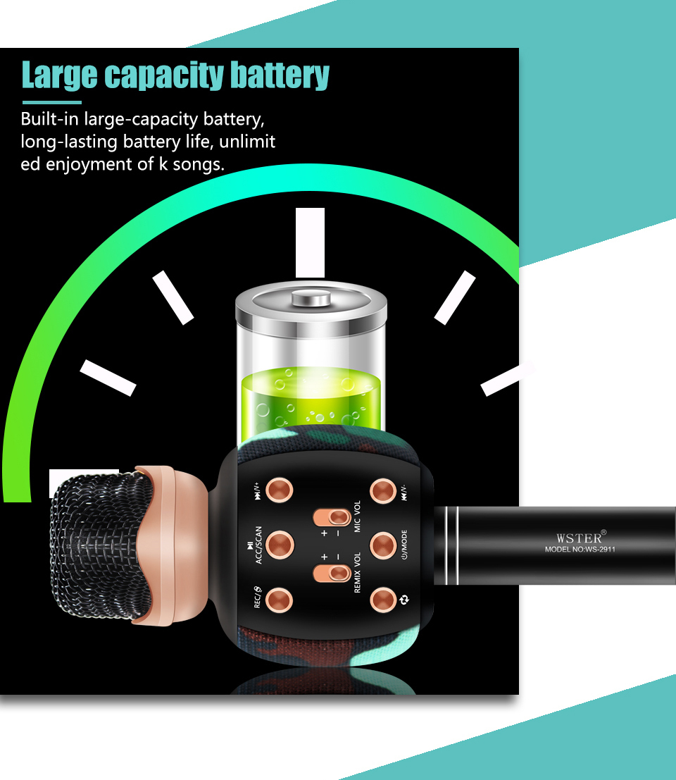 Bakeey-WS-2911-bluetooth-Microphone-Speaker--FM-Radio-TF-Card-HD-Soundbar-Mic-1200mAh-Protable-Wirel-1786990-3