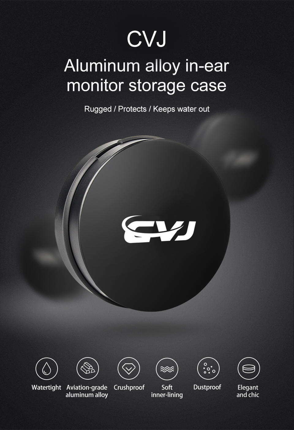 CVJ-A1-Earphone-Metal-Protective-Storage-Case-Waterproof-Aluminum-Alloy-Earphone-Bag-for-Earphones-1823992-1