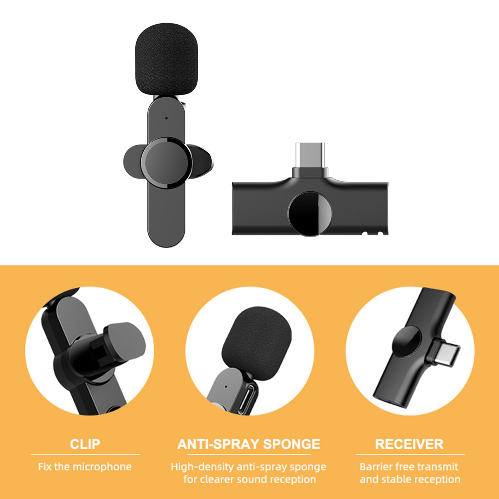 EP033-Mini-Type-C-Lightnings-Plug-Play-Lapel-Microphone-Wireless-Lavalier-Mic-for-Live-Stream-Vlogge-1850514-8