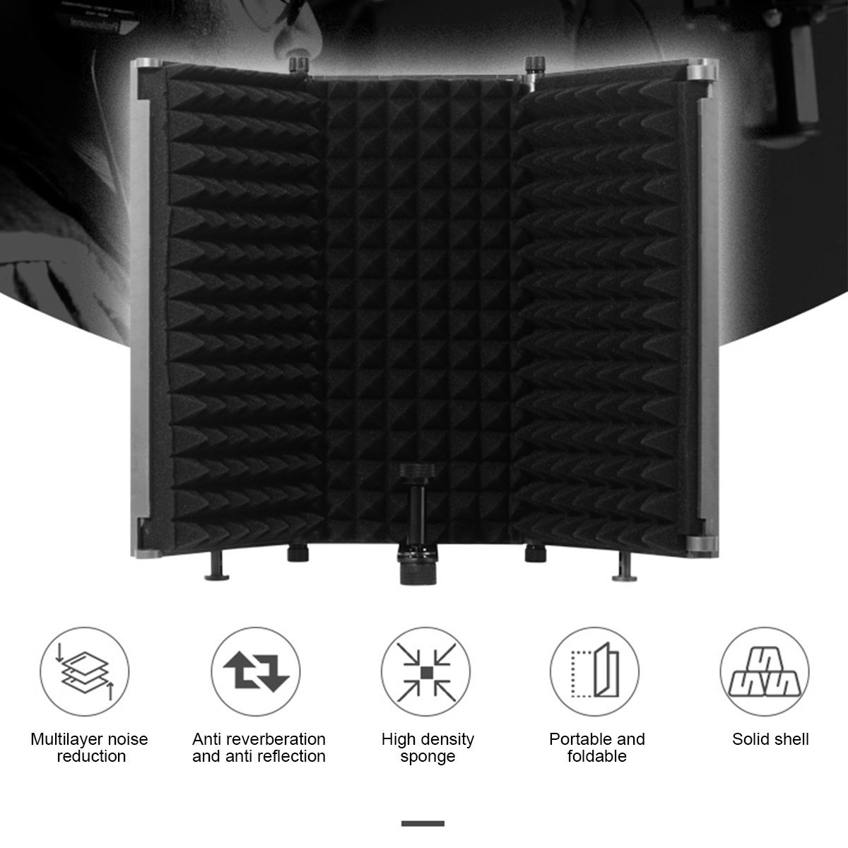 Foldable-Microphone-Acoustic-Isolation-Shield-Acoustic-Foams-Studio-Panel-for-Recording-Live-Broadca-1670638-2