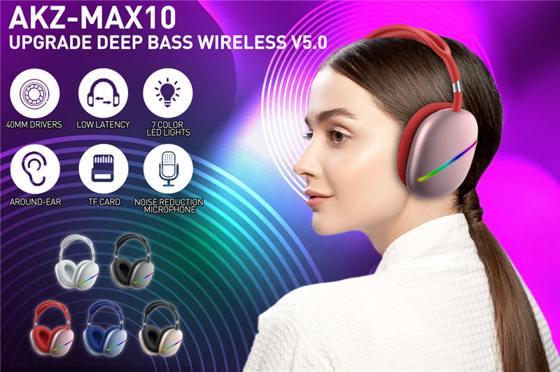 MAX10-MAX11-bluetooth-Wireless-Headphones-HiFi-Bass-Stereo-Game-RGB-Light-TF-FM-Music-Cool-Sport-Ear-1874781-1