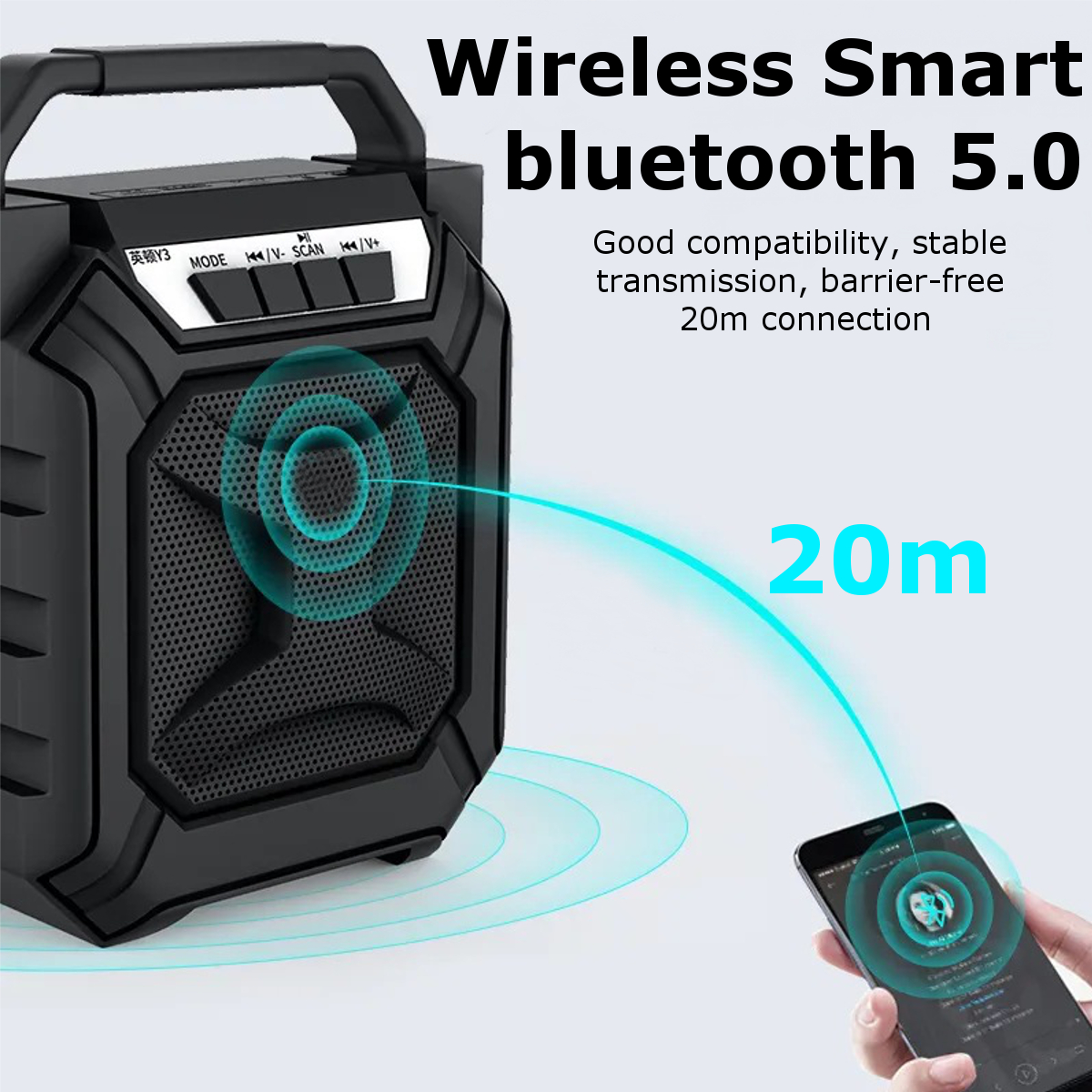 Portable-60Hz-15KHz-Bluetooth-50-Wireless-Speaker-3000mAh-Rechargeable-High-power-Subwoofer-Support--1717424-4