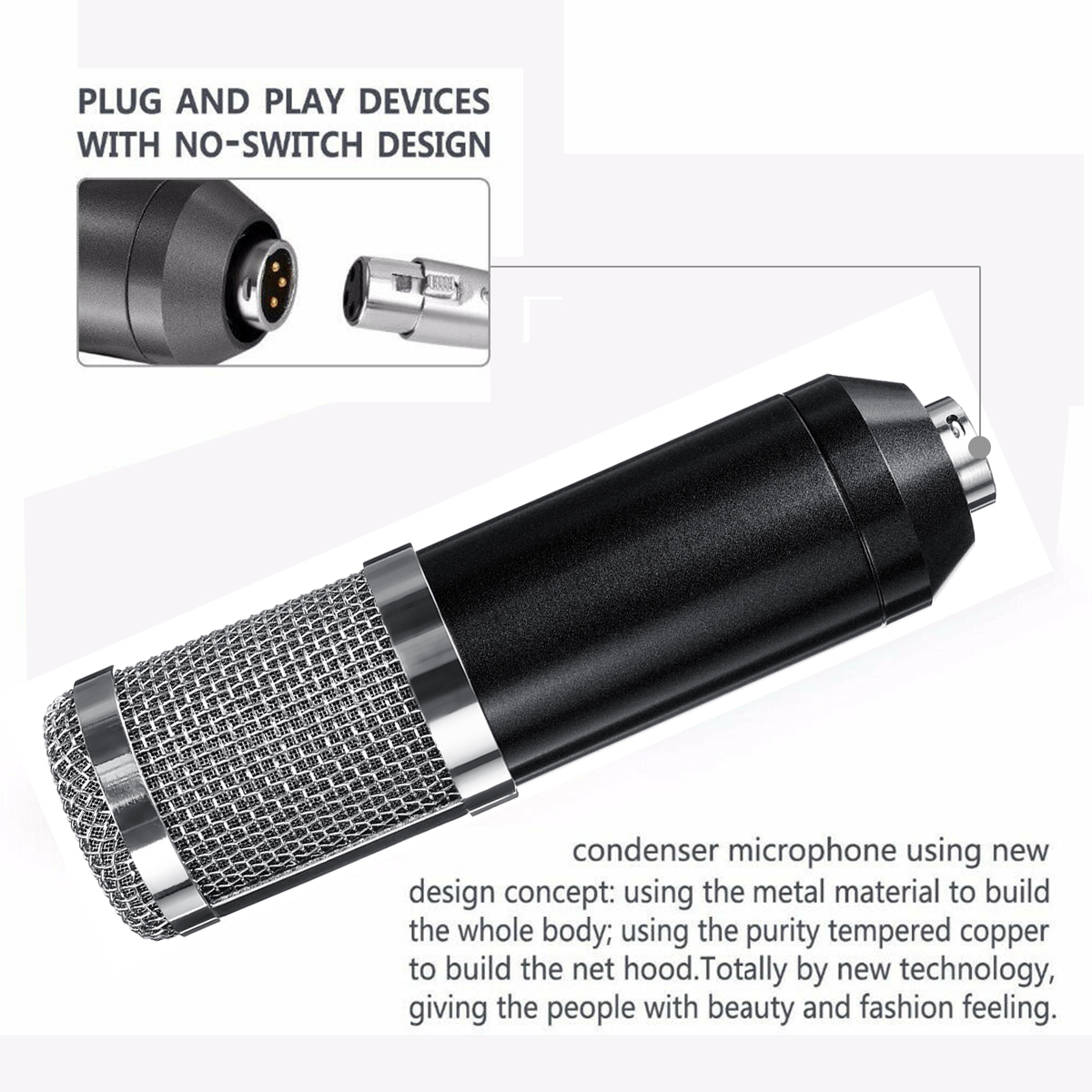RODD-Condenser-Microphone-Live-Broadcast-Mic-Computer-Karaoke-Large-Diaphragm-with-Bracket-for-Youtu-1570118-4
