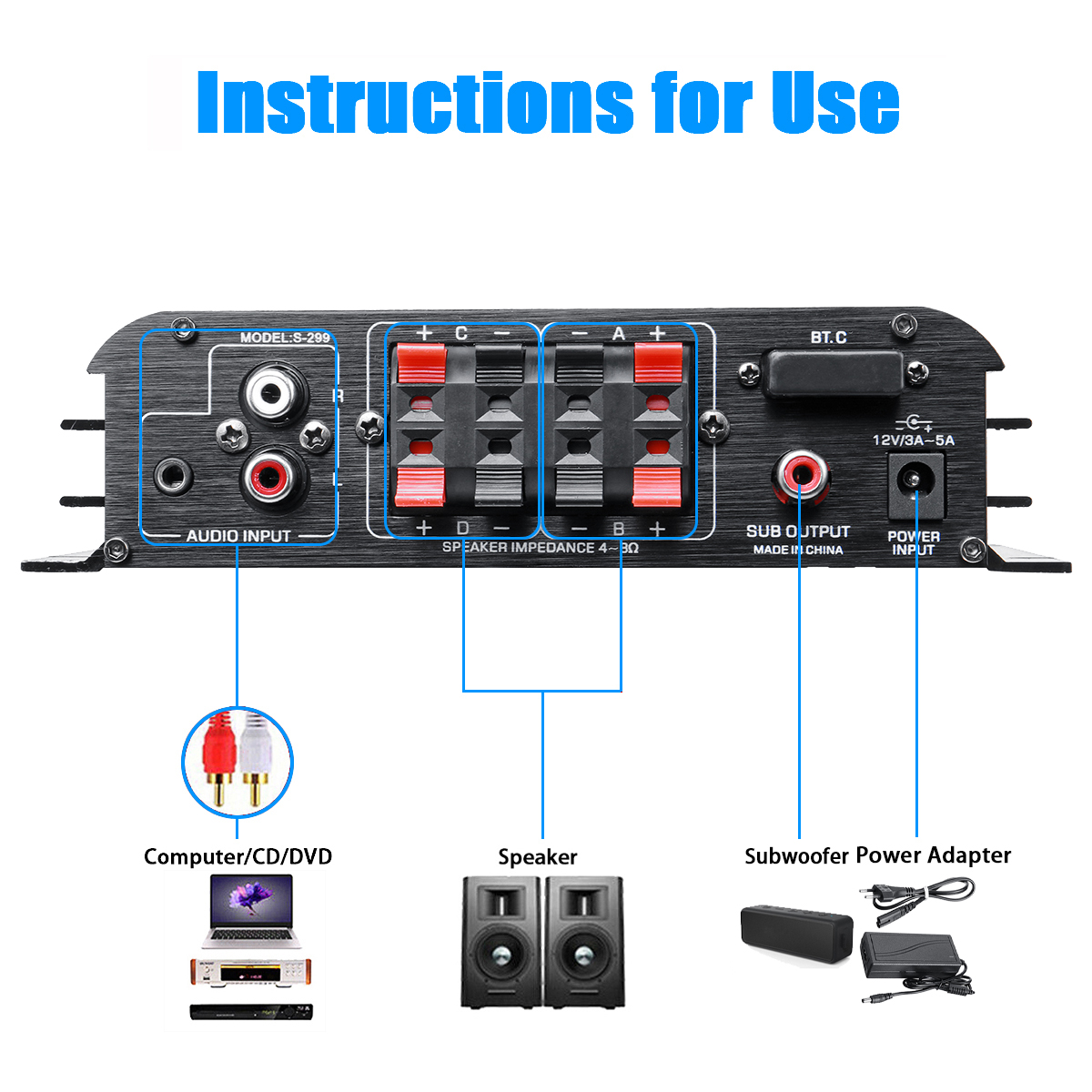 S-299-4x400W-bluetooth-Power-Amplifier-41-Channel-Hifi-Amplifier-Home-Car-Use-with-Remote-Control-1872467-9