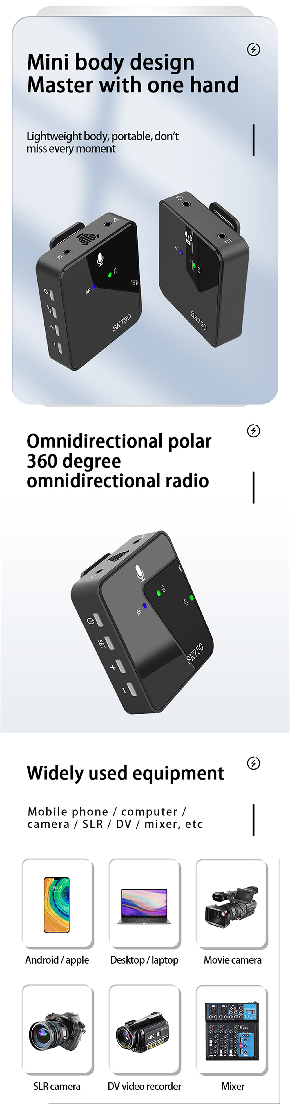 SK750-Wireless-Lavalier-Microphone-Mini-Portable-RF-Transmitter-Receiver-Mic-ENC-Noise-Cancellation--1973694-2