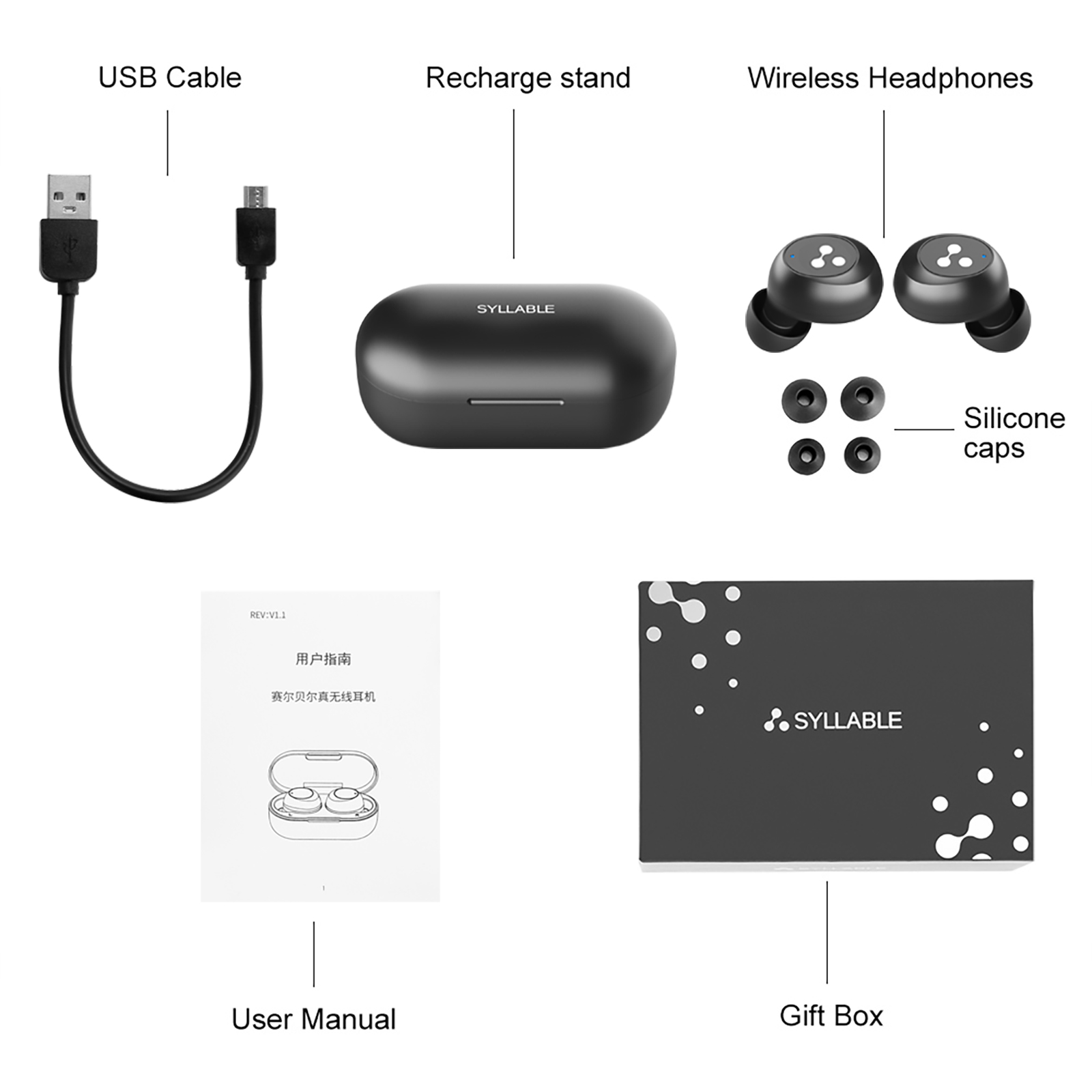 SYLLABLE-S103-TWS-bluetooth-Earphone-Wireless-Stereo-Earbuds-Master-Slave-Switching-Smart-Touch-Wate-1878244-9