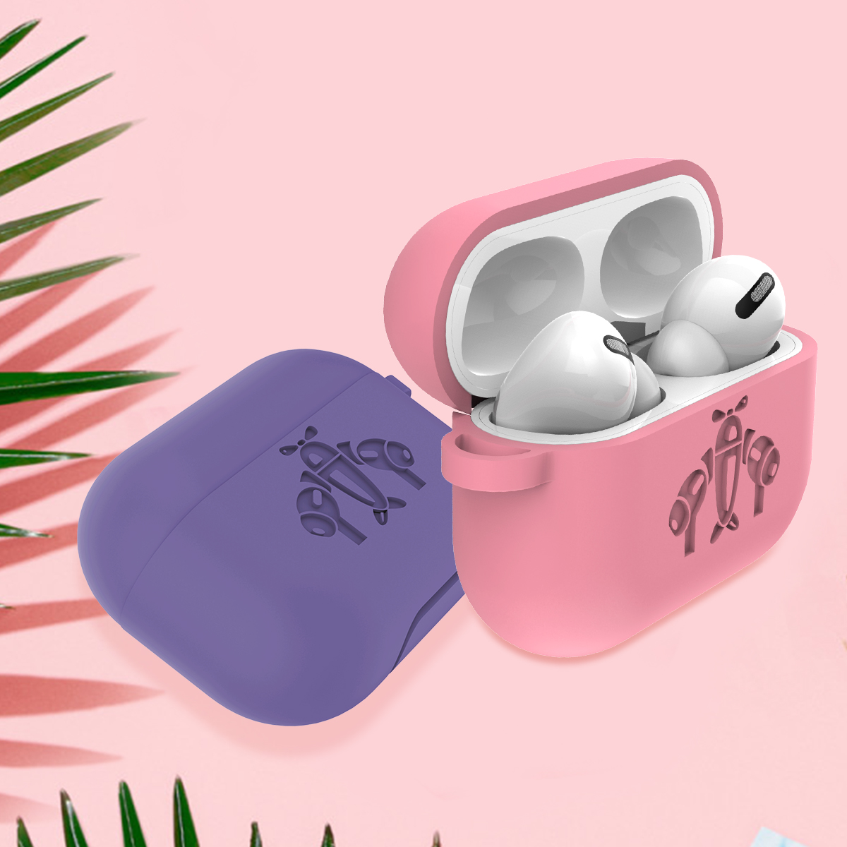 Silicone-Shockproof-Earphone-Storage-Case-with-KeyChain-for-Apple-Airpods-3-Airpods-Pro-1648018-11