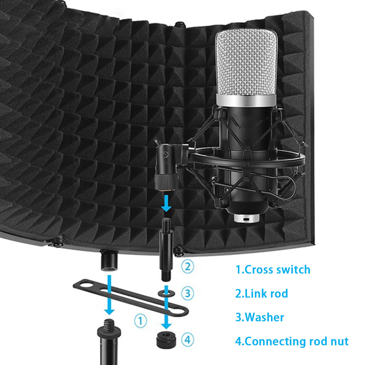 Studio-Microphone-Isolation-Shield-Recording-Foam-Panel-1514860-8